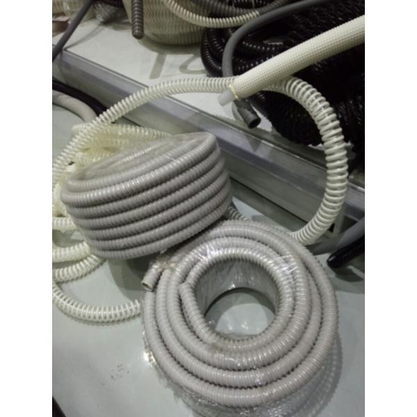 Quality Grey Flexible PVC Reinforced Tube , PVC Reinforced  Tubing For Telcom Cable for sale