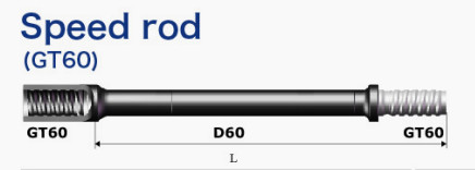 Quality GT60 Well Drill Rod 4305mm Dia 60mm MF Rod 76kg For Atlas Furukawa for sale