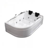 China Round Acrylic Whirlpool Bathtub With Waterfall And Air Massage factory