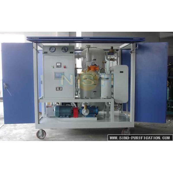 Quality Movable Automatic Vacuum Oil Purifier With PLC Control Fully Touch Screen Flow Monitoring for sale