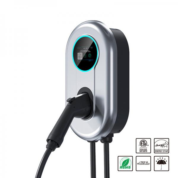 Quality 230V 400V Touch Button Portable Level 2 Electric Car Charger Wall Mount Grounding Protection for sale