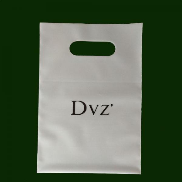 Quality CPE Custom Die Cut Handle Plastic Bags Degradable Regeneration Materials for sale