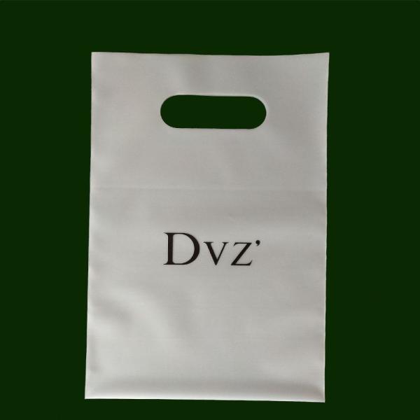 Quality CPE Custom Die Cut Handle Plastic Bags Degradable Regeneration Materials for sale