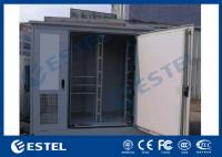 China Three Bay Racking Outdoor Telecom Base Station Cabinet White Color Three Doors Air Conditioner Cooling factory