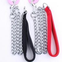 China 304 Stainless Steel Metal Chain Dog Lead Leash Clip With Nylon Padded Handle factory