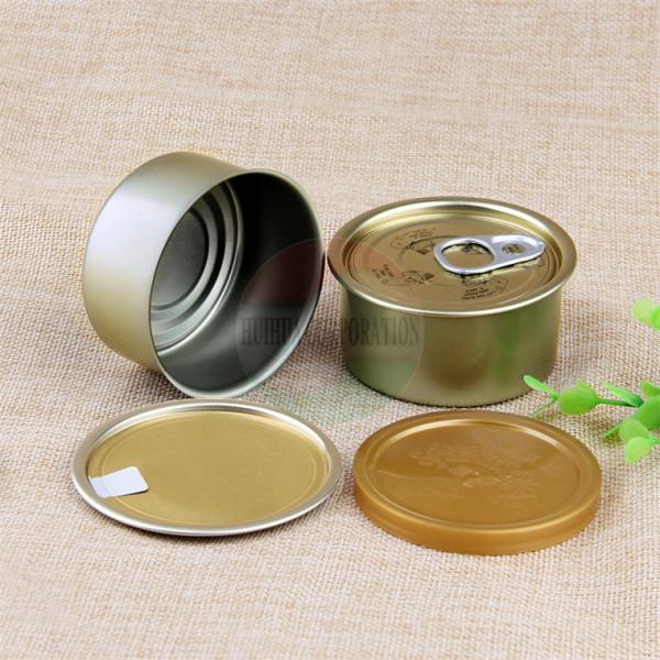 Quality FDA Empty Tin Cans / Pop Top Easy Open Canned Fishery Ring Pull Metal Tin Food Cans for sale