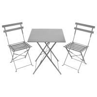 China Patio BSCI Foldable Outdoor Table And Chairs 3pcs Set for sale