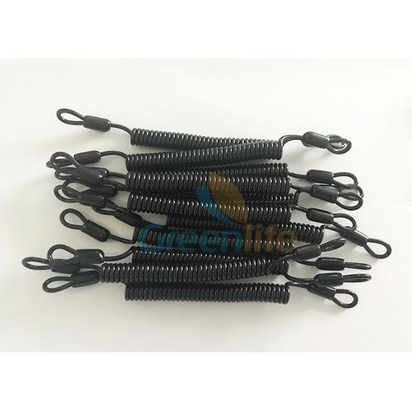 Quality 5CM Long Loop Ends Black Flexible Plastic Spring Tethers for sale