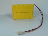 China Rechargeable Ni-CD AA 6V 800mAh Battery Pack with Connector factory