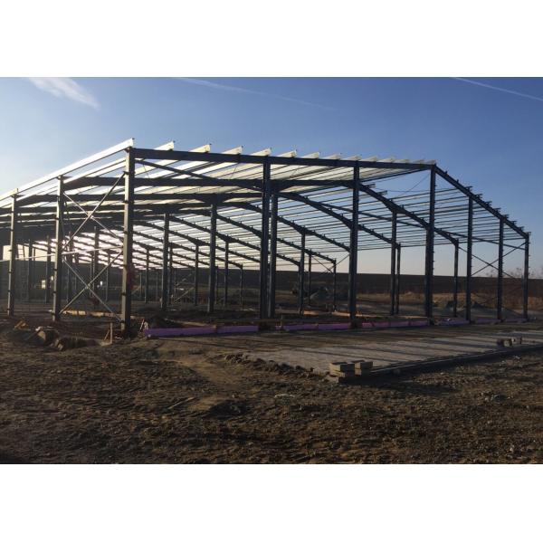 Quality Prefabricated Steel Frame Buildings / Metal Building Frame Structure Warehouse for sale