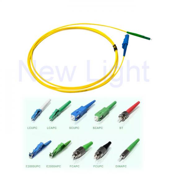 Quality Duplex Optical Fiber Patch Cord 2.0mm 2m LSZH E2000 APC Connector Yellow for sale