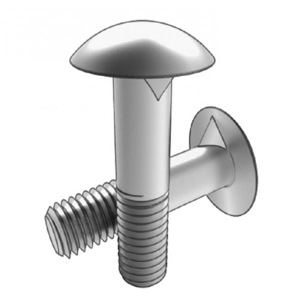 Quality Wear Resistant Round Head Partially Threaded Bolt For High Way / Railway Project for sale