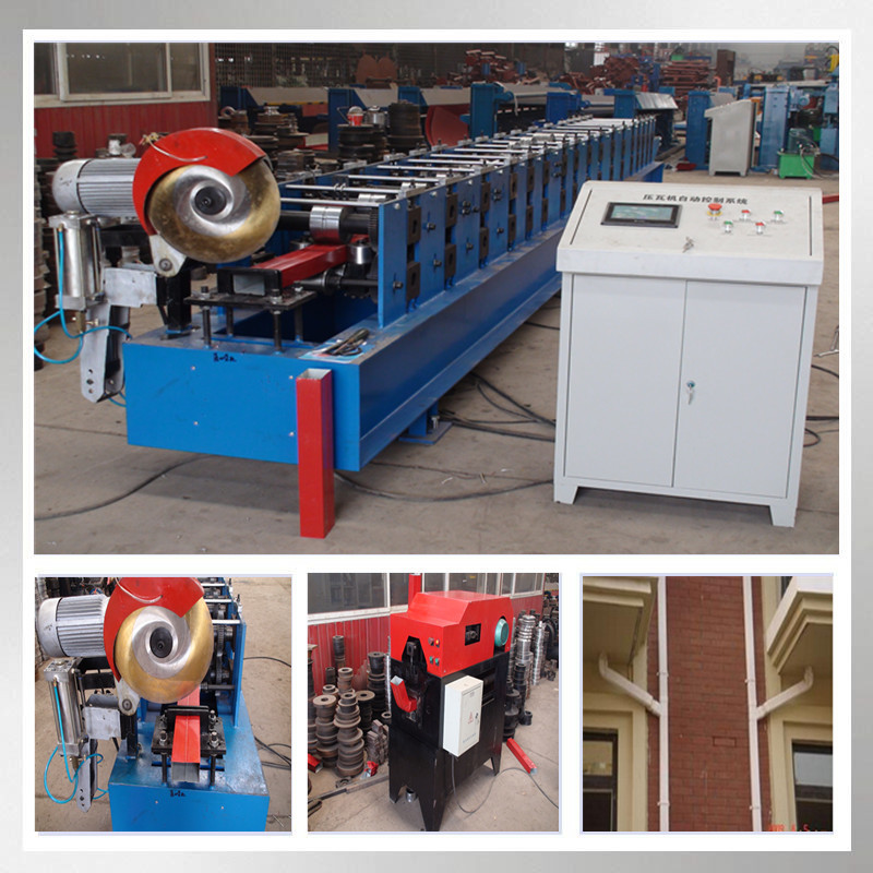 Quality Aluminium Water Downspout Roll Forming Machine / Pipe Making Machine for sale