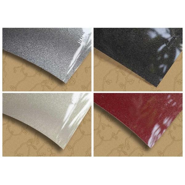Quality High Gloss Metallic Pvc Film Printing Laminate Cabinet Cover 0.3mm for sale