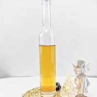 China Glass Products Slim Wine Bottle with Cork and Collar Material Made in Shandong factory