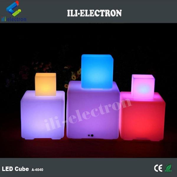 Quality Commercial Outdoor LED Cube Light , Illuminated Bar Stools With CE ROHS for sale