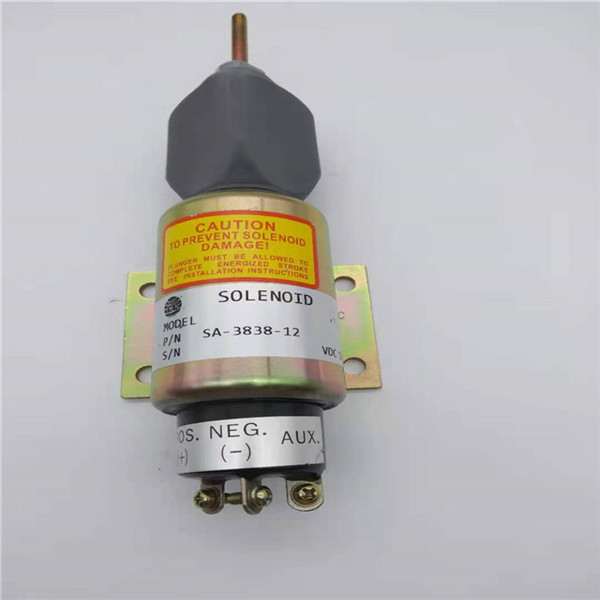 Quality SA-3838-12 2848A256 Stop Solenoid Valve Fit For Cummins / Woodword Excavator 12V for sale