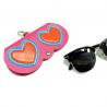 China Portable Cartoon button eyeglasses bag Handmade PU sunglasses bag factory