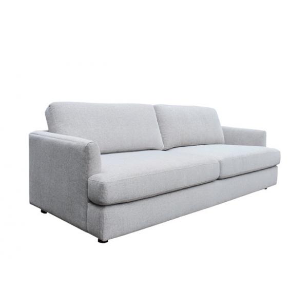 Quality Foam Seats Grey 3 Seater Sofa Fiber Back Cushions Three Seater Grey Couch for sale