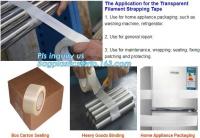 China fiber reinforced filament tape,filament adhesive fibreglass mesh tape,Self Adhesive Bi-directional Filament Tape bagease factory