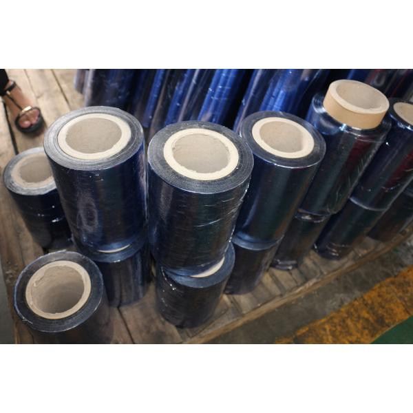 Quality 50cm Width Blue Stretch PVC Wrap Film 0.025mm Thickness 1.7KG For Mattress for sale