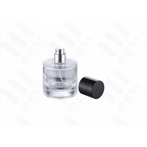 Quality Custom Perfume Bottle Packaging With Shiny Silver Perfume Pump And Black Cap for sale