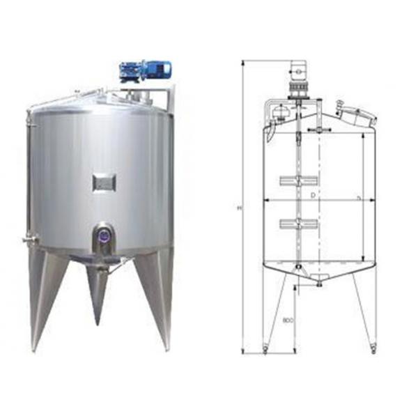 Quality Jacketed Stainless Steel Mixing Tanks Single Wall Double Wall For Painting Industrial for sale