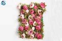 China Vivid Artificial Rose Wall Handwork Process , Flower Wall Wedding Backdrop factory