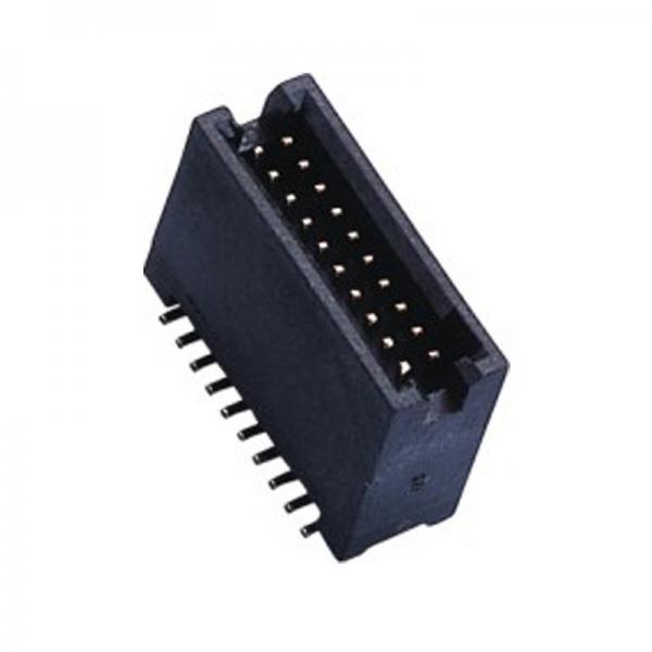 Quality black plastic 1.27 Box Header 50Pin SMT LCP With Diff.Post high  temperature material   ROHS for sale