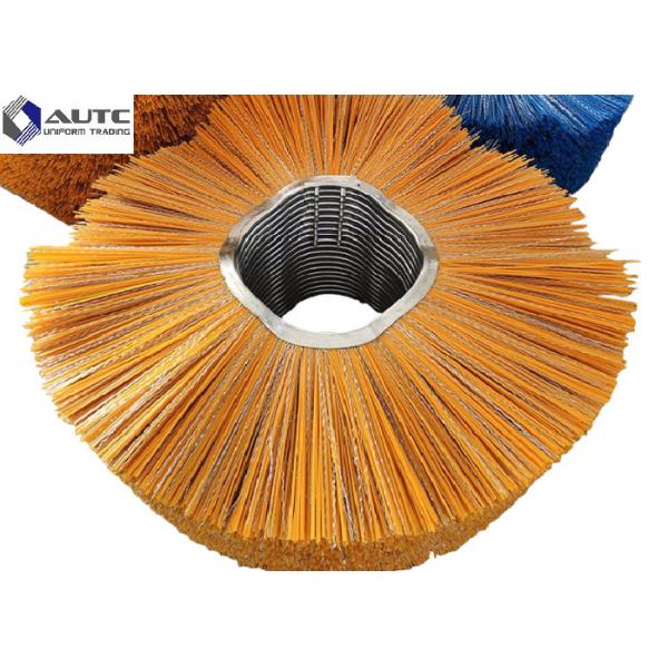 Quality PP Wafer Snow Sweeper Brush Yellow Green Steel Base Outside 300mm-1500mm for sale