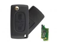 China 2 Buttons Remote Flip Auto Key Fob CE0536 433Mhz 46 Chip PCF 791 factory