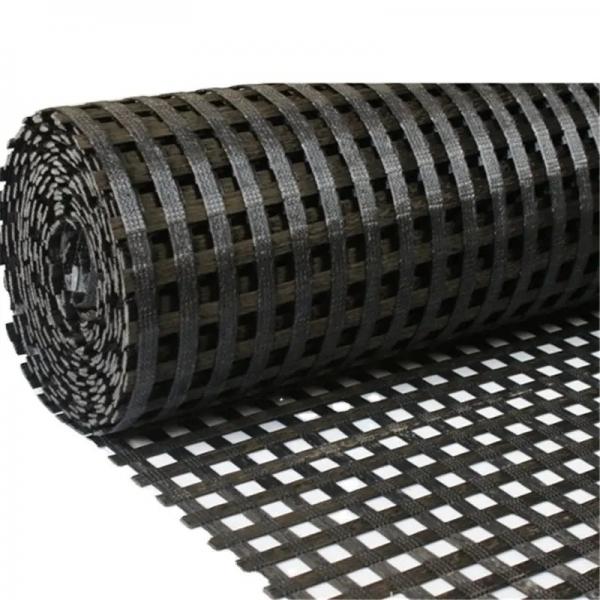 Quality ASTM Polyester Basalt Fiber Geogrid Retaining Wall For Aspheltic Roads for sale