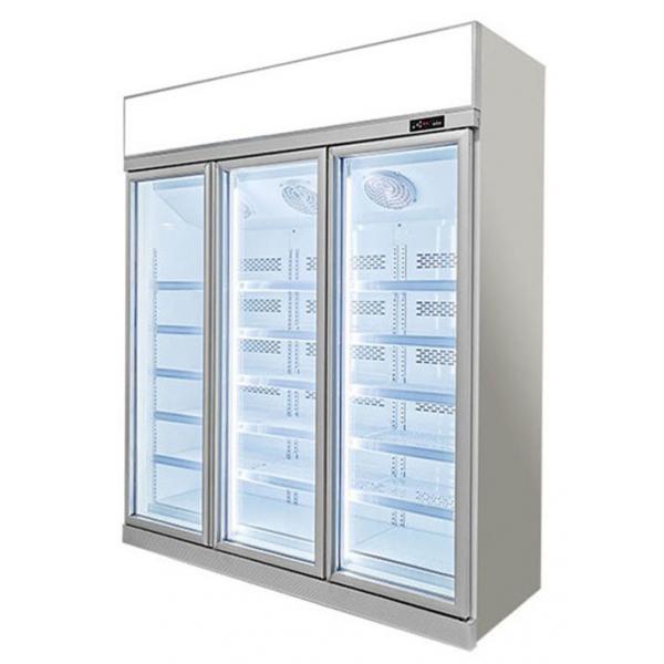 Quality Stainless Steel Upright Commercial Display Freezer -22°C With 3 Doors for sale