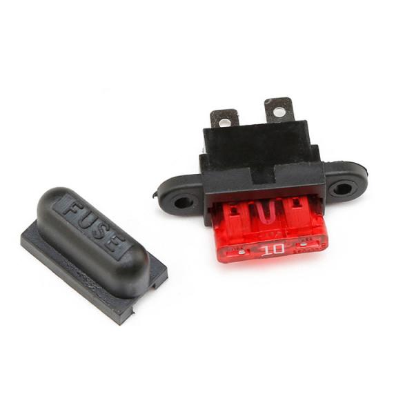 Quality ATU Panel Mount Blade Fuse Holder Plug In 32V 12.4mm Thickness With Cap for sale