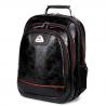 China Leisure Fashionable Black Leather Backpack , Excellent Craftsmanship Soft Leather Backpack factory