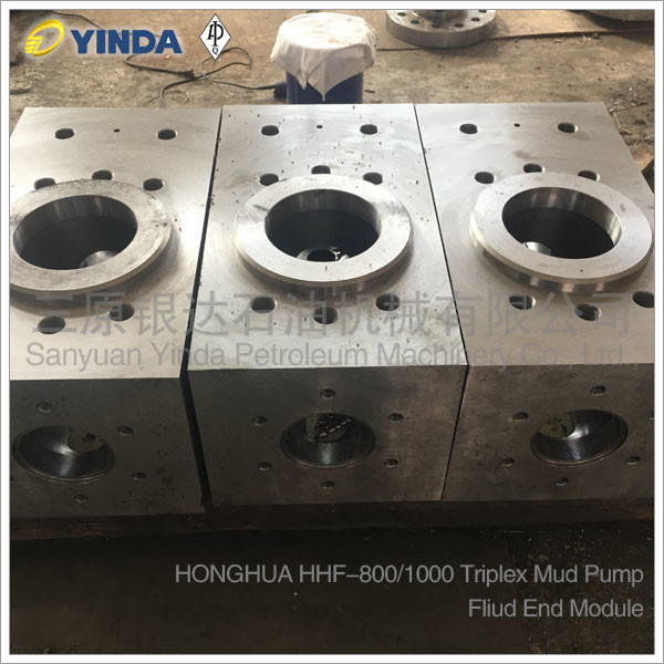 HONGHUA HHF-800/1000 Triplex Mud Pump Fliud End Module,NB800M.05.00,GH3101-05.00