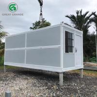 Quality Folding Prefab Site Office Container House With Polyurethane Foam Wall for sale