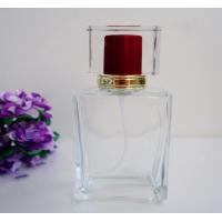Quality CLear Square Glass Perfume Bottles With Childproof Cap 50ml Volume for sale