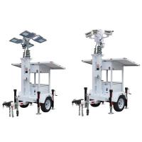 China DC24V Mobile Solar Surveillance Trailer With 2*435W Solar Panels factory
