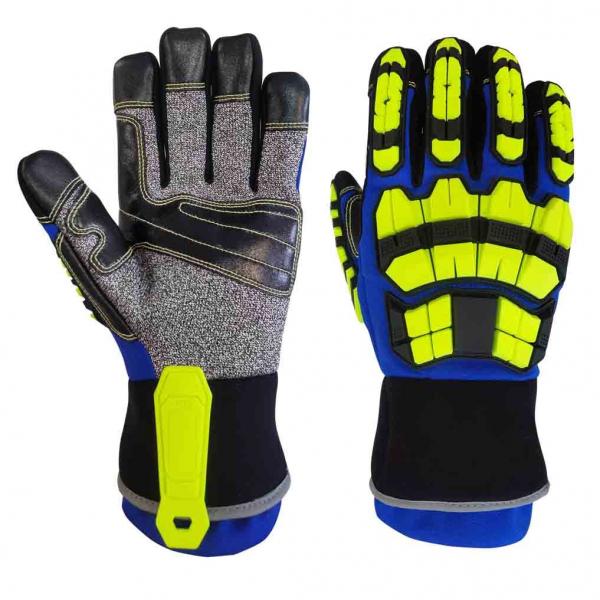 Quality Impact Protection A8 Cut Resistant Gloves / Fire Extrication Gloves for sale