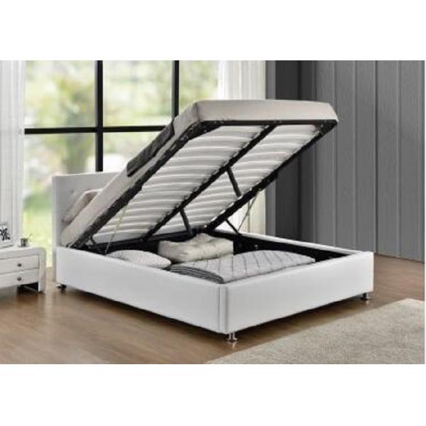 Quality Luxury Fabric Lift Up Storage Bed Double Size BSCI Certification for sale