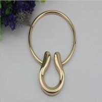 China Custom metal hardware accessories zinc alloy light gold purse leather low price handbag strap handle for sale