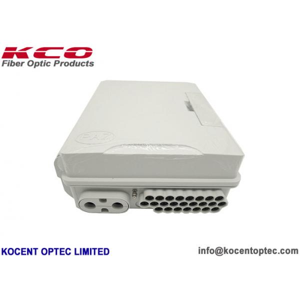 Quality FTTH Outdoor Fiber Optic Terminal Box Wall / Pole Mounted KCO-FAT-24W 24 Core for sale