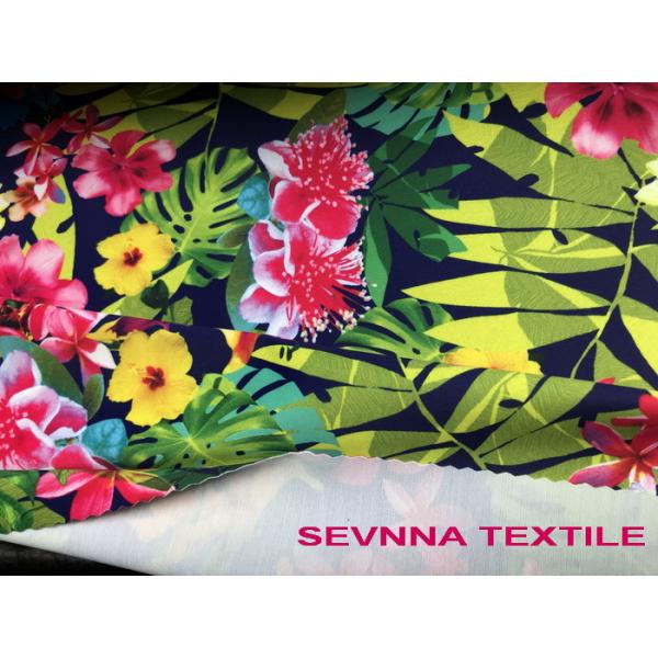 Quality Ink Jet Digital Printing Floral Swimwear Fabric With Customized Pattern for sale