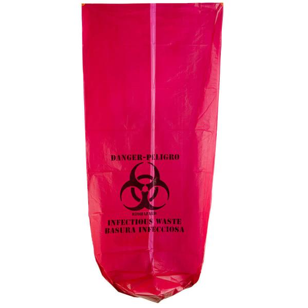 Quality Biohazard Recyclable Garbage Bags High Density 135L 33" X 40" Red Color for sale