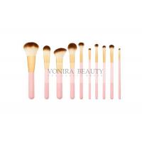 China 10 Pcs Durable Soft Synthetic Makeup Brushes , Basic Makeup Brushes Smoothest Hair Finish for sale