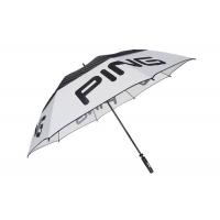 Quality Mens Black White Windproof Golf Umbrellas Lightweight Fiberglass Frame for sale