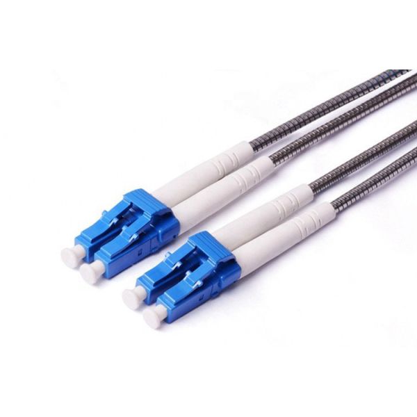 Customize Armored Fiber Patch Cable SM MM LSZH DLC To DLC Fiber Patch