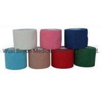 China Latex Free Cotton Cohesive Bandage Light Navy Blue Grey Cohesive Tape Elastic Flexible factory