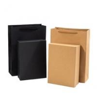 Quality Black Buff Ornament Kraft Jewelry Boxes 250gsm-1500gsm Ring Necklace Paper Box for sale
